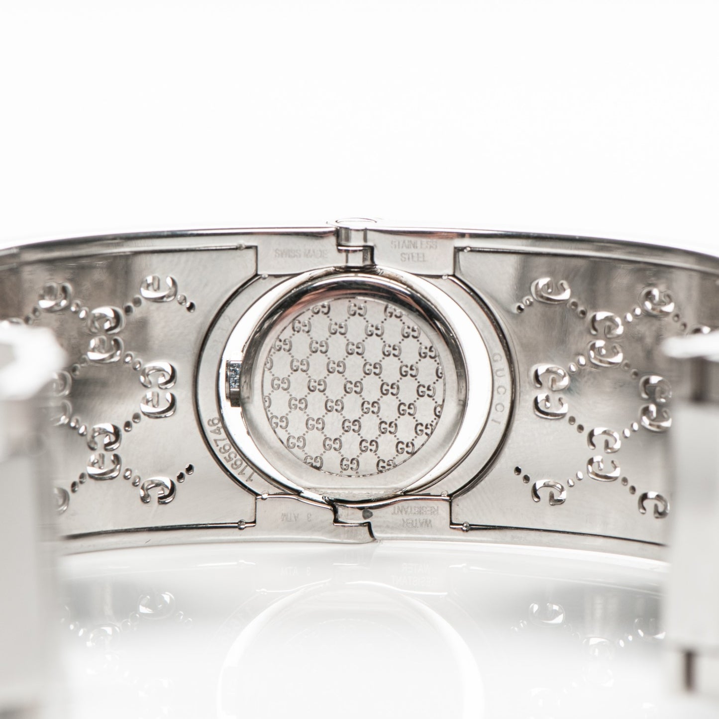 Stainless Steel Diamond Bezel Mother of Pearl 23mm Twirl Quartz Watch