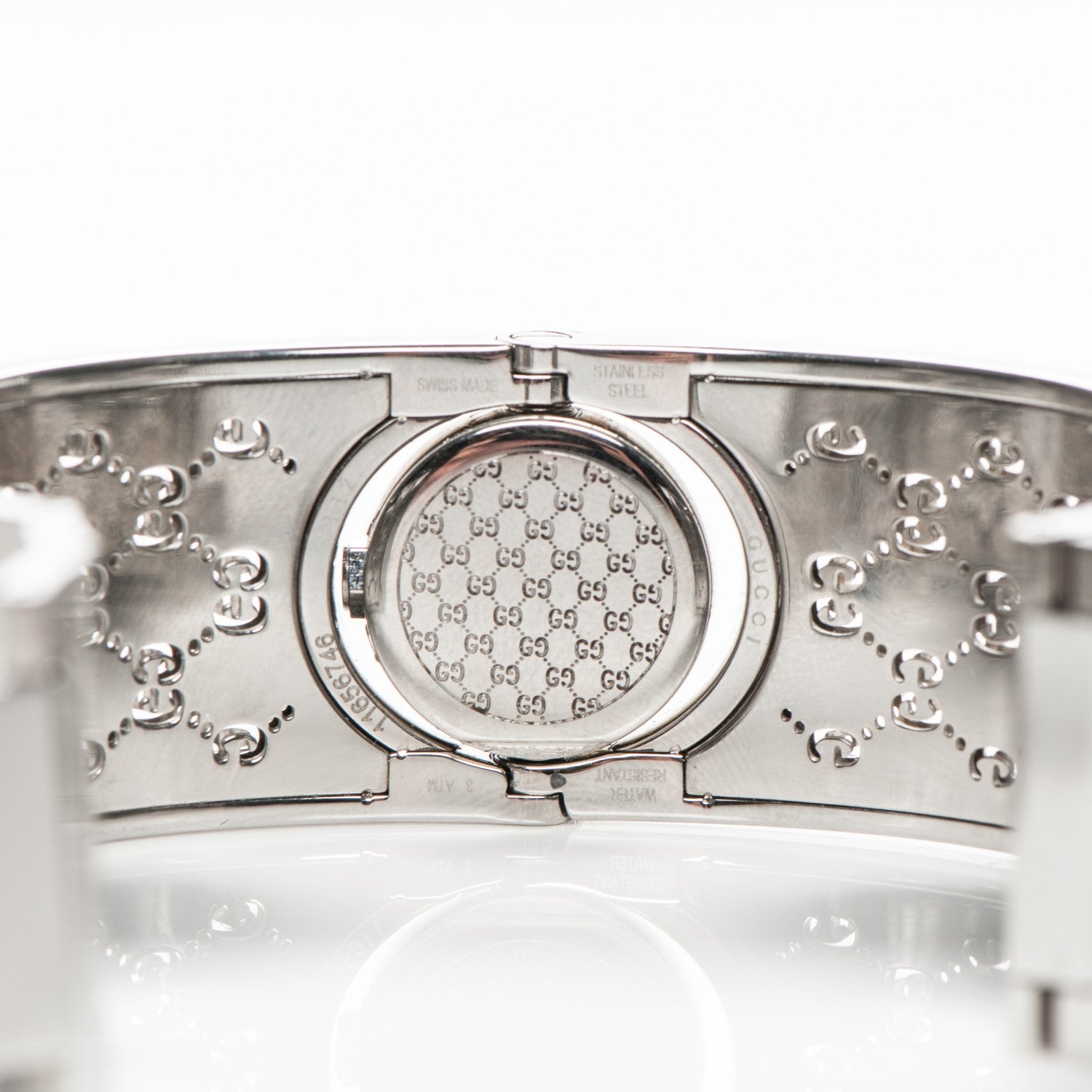 Gucci Stainless Steel Diamond Bezel Mother of Pearl 23mm Twirl Quartz Watch 5 of 5