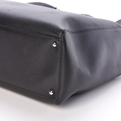 Chanel Calfskin Cerf Executive Shopper Tote Black 9 of 10