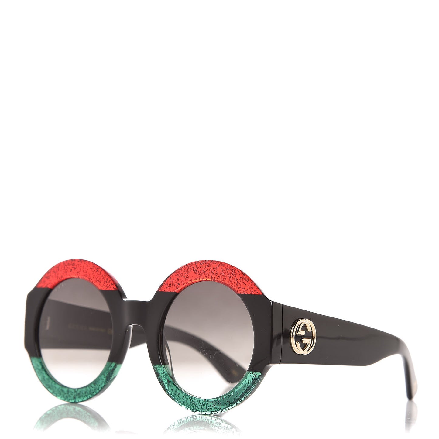 Acetate Round GG0084S Sunglasses Black Red Green