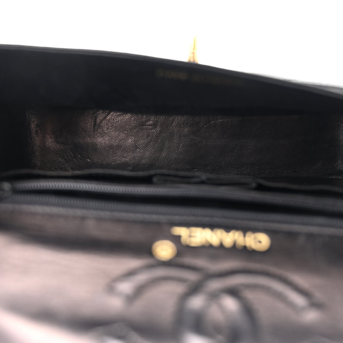 Alligator Small Double Flap Black