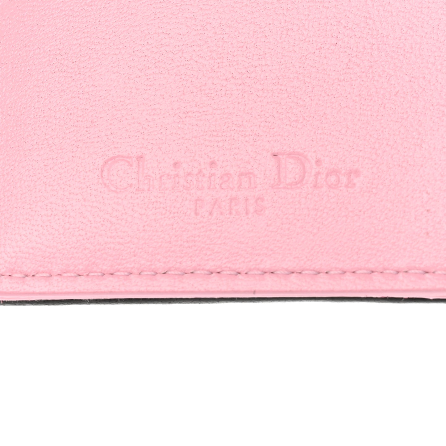 Lambskin Cannage Bi-Color Small Lady Dior Flap Card Holder Black Pink