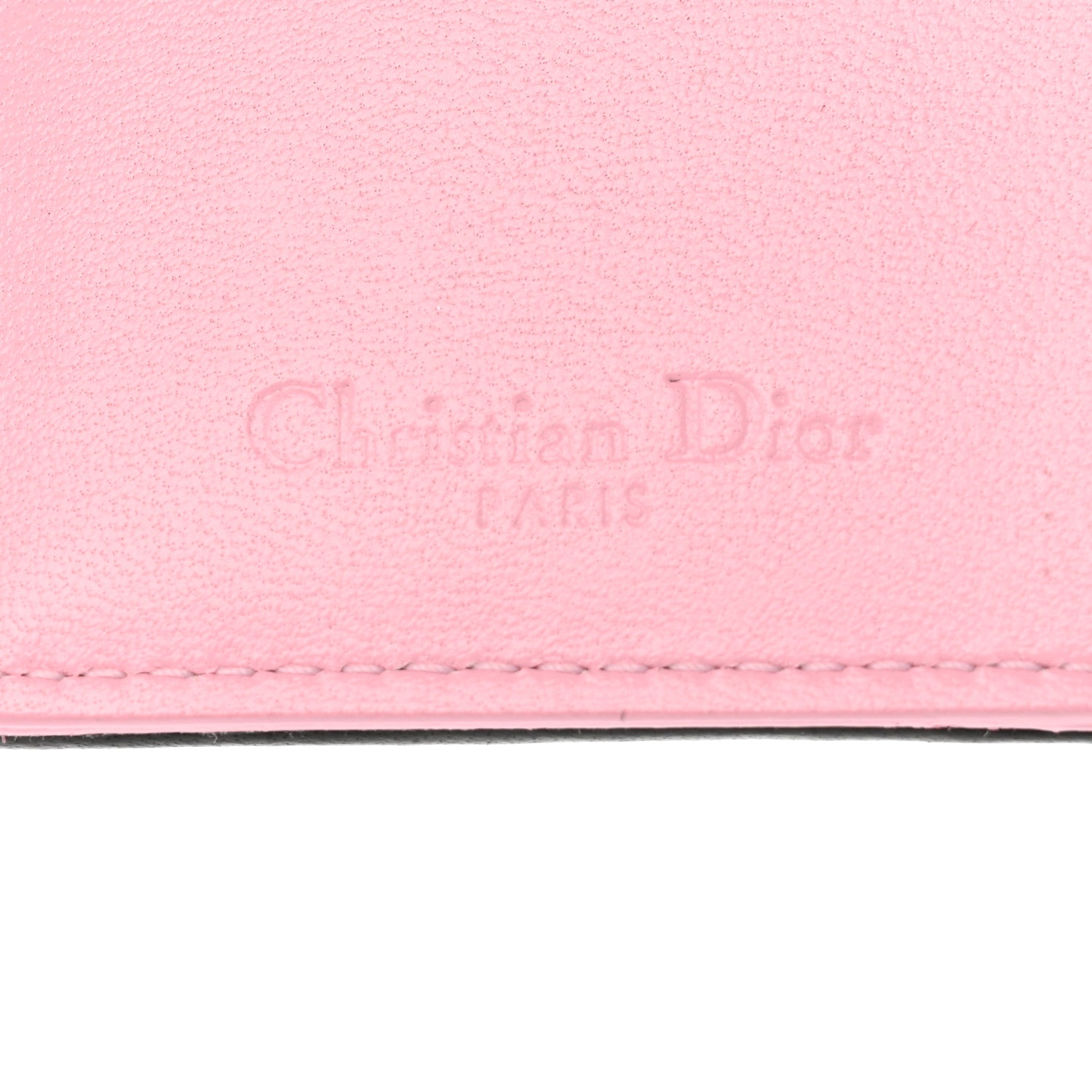 Christian Dior Lambskin Cannage Bi-Color Small Lady Dior Flap Card Holder Black Pink 6 of 8