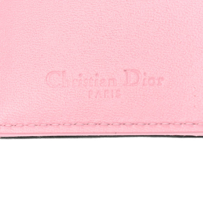 Christian Dior Lambskin Cannage Bi-Color Small Lady Dior Flap Card Holder Black Pink 6 of 8