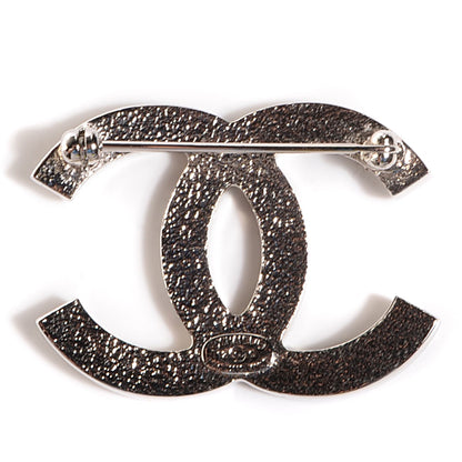 Chanel Crystal CC Brooch Silver 3 of 6