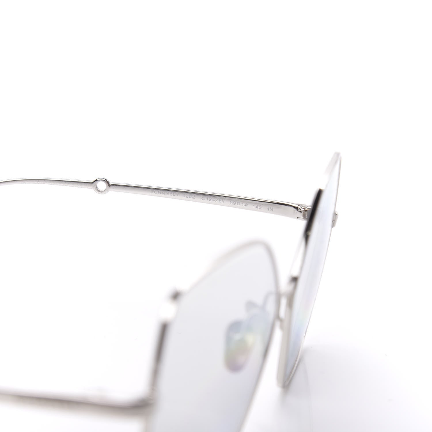 Chanel Butterfly Removable Pearl Chain Sunglasses 4262 Silver 7 of 10