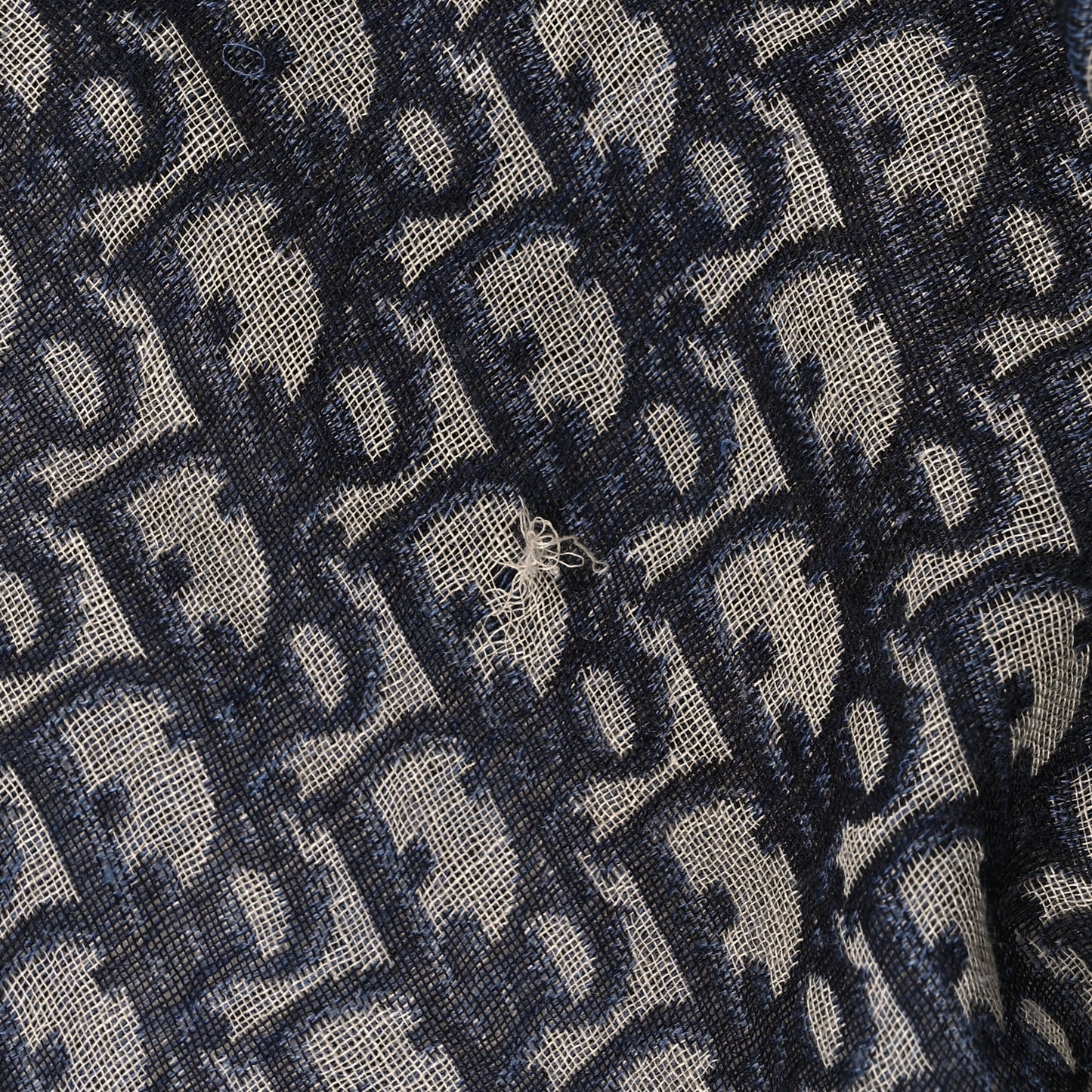 Wool Silk Cotton Oblique Scarf
