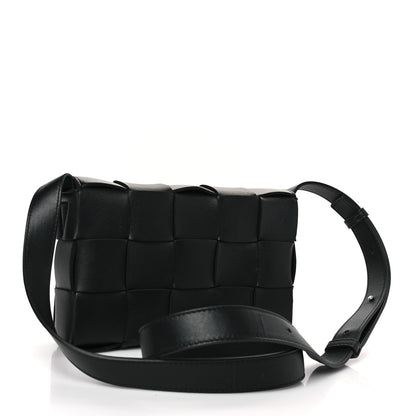 Bottega Veneta Lambskin Maxi Intreccio Small Cassette Crossbody Bag Black 3 of 9