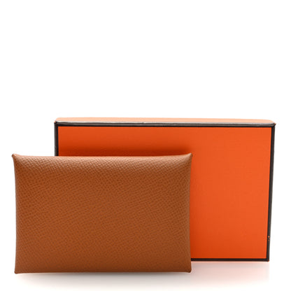 Hermes Epsom Calvi Card Case Gold 8 of 8