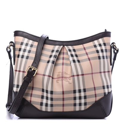 Burberry Haymarket Check Hartham Shoulder Bag Chocolate 1 of 13