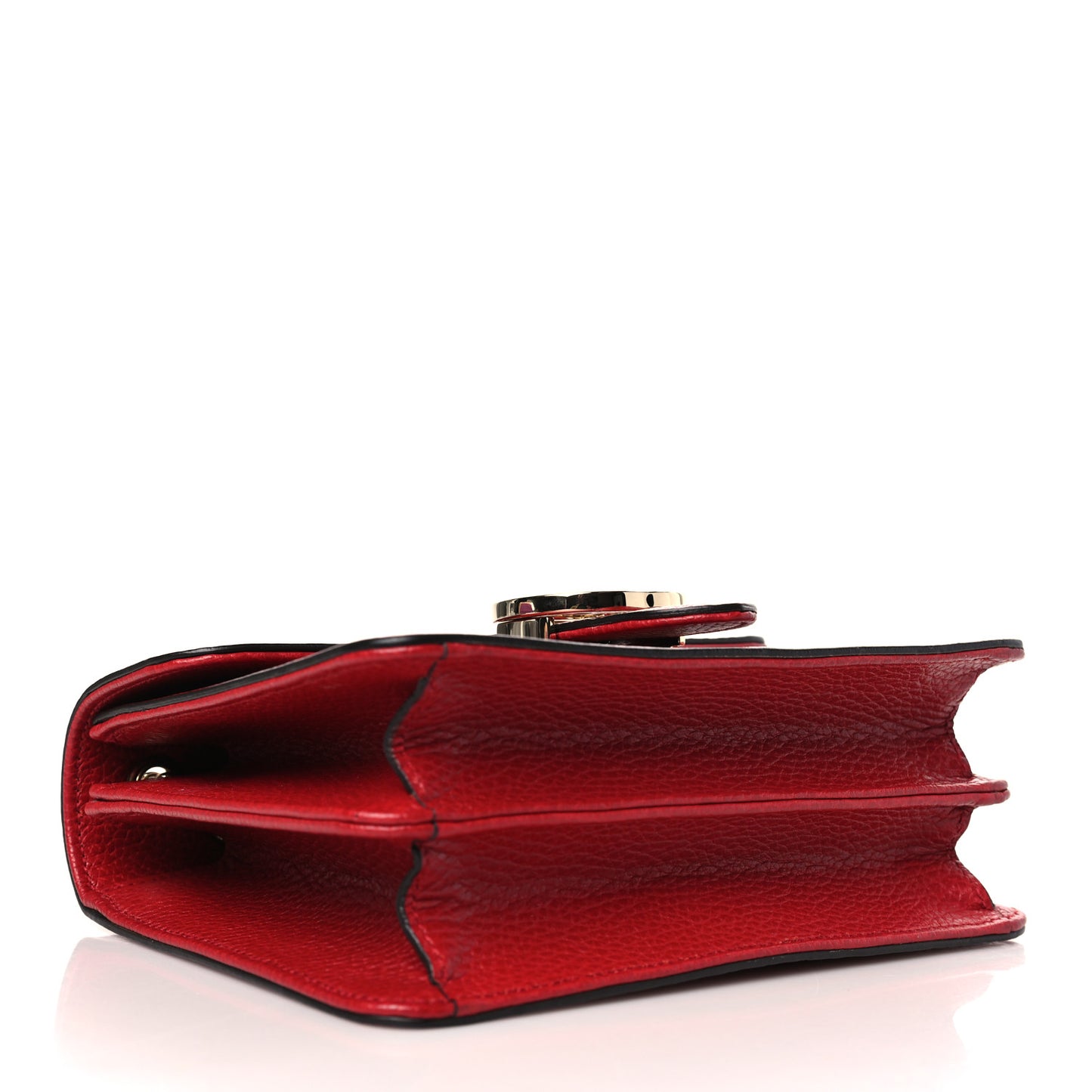 Dollar Calfskin Small Interlocking G Shoulder Bag Red
