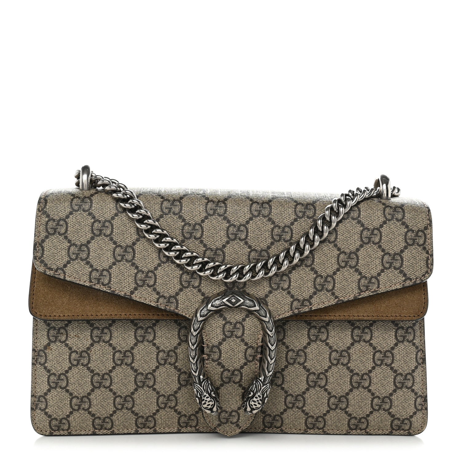 Gucci GG Supreme Monogram Small Dionysus Shoulder Bag Taupe 1 of 12