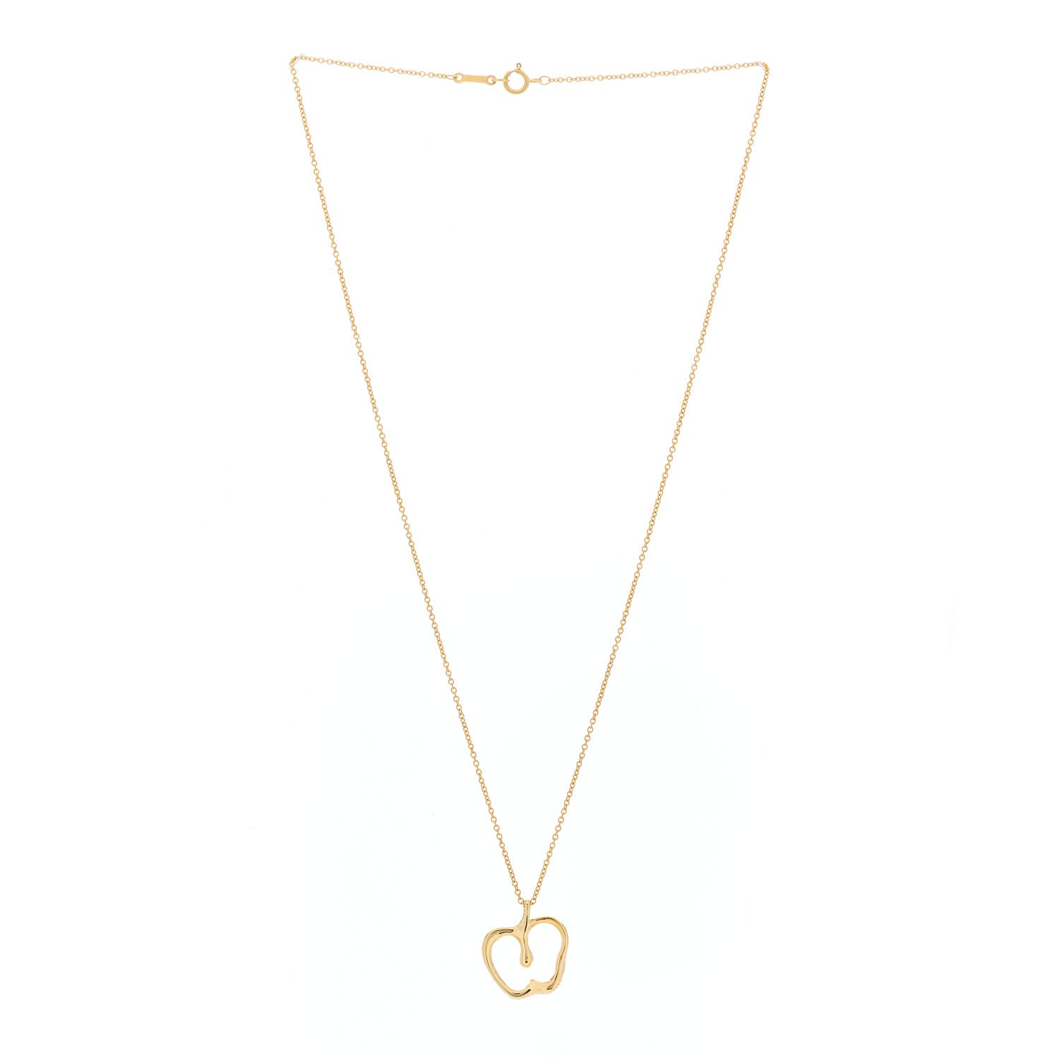 Tiffany 18k Yellow Gold Elsa Peretti Apple Pendant Necklace 2 of 5