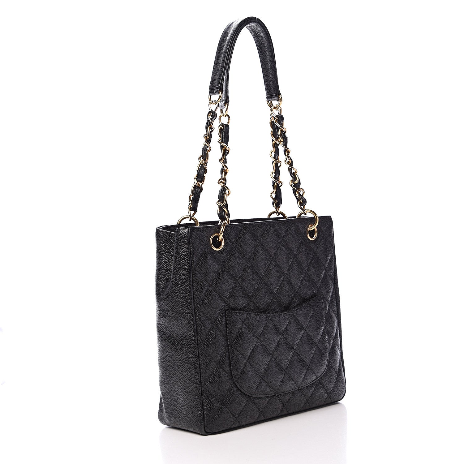 Chanel Caviar Quilted Petit Shopping Tote PST Black 2 of 10