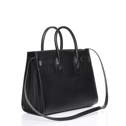 Saint Laurent Grained Calfskin Small Sac De Jour Black 4 of 8