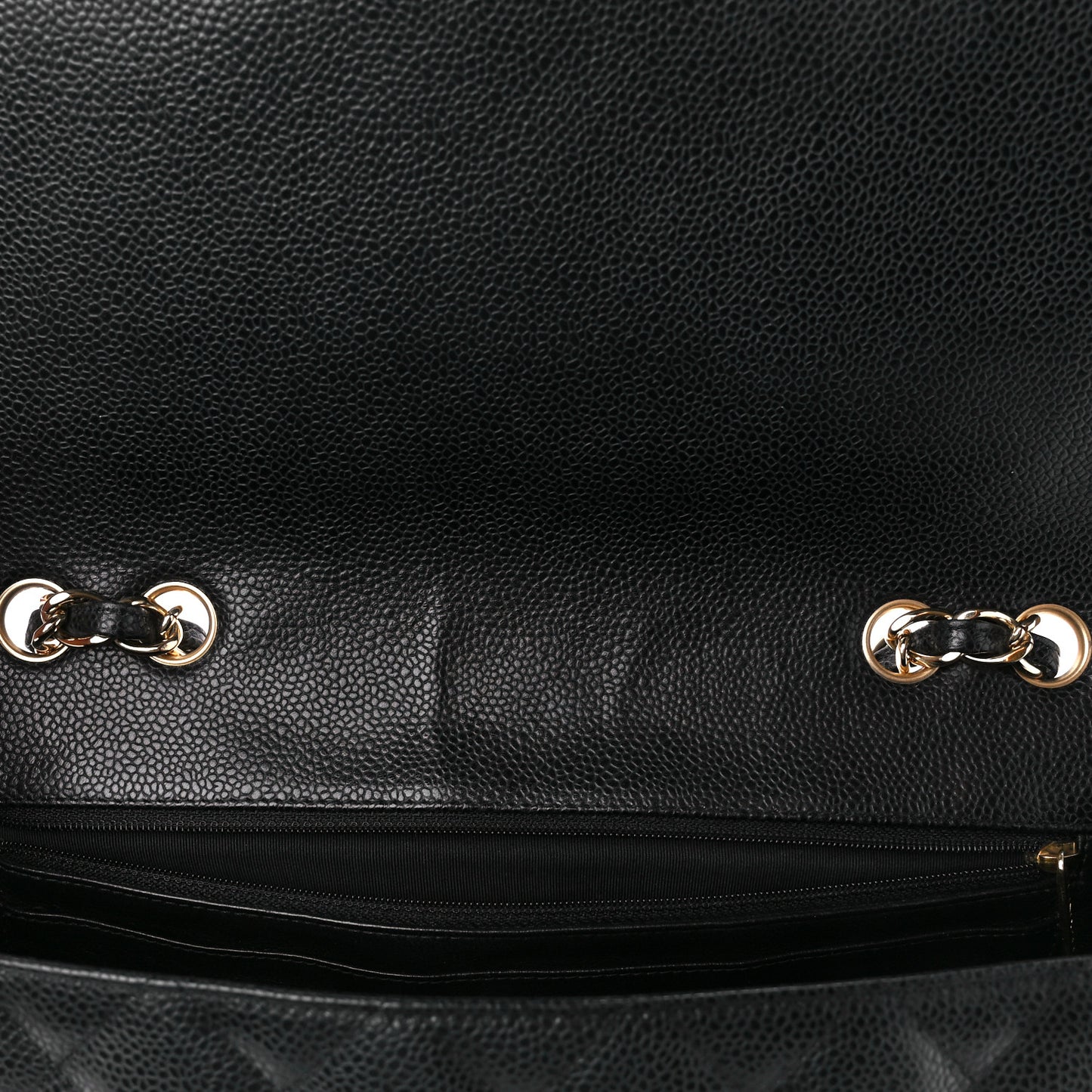 Caviar Quilted Jumbo Single Flap Black
