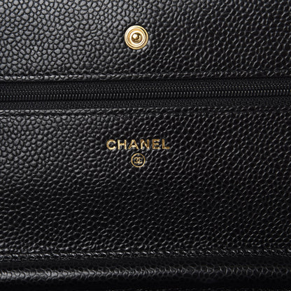 Chanel Caviar Quilted Wallet On Chain WOC Black 6 of 10