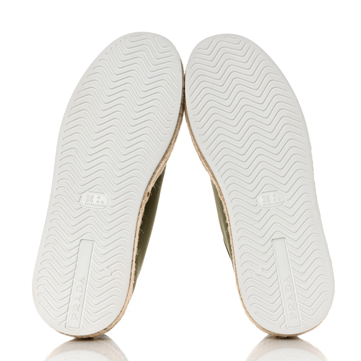 Prada Canvas Gabardine Espadrille 45mm Platform Sneakers 38.5 Militare 5 of 10