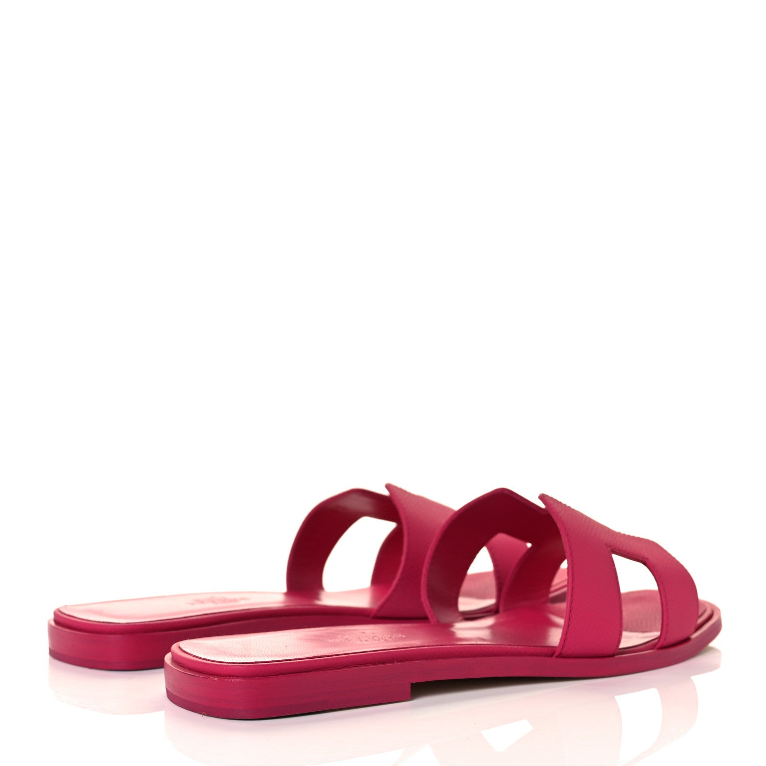 Hermes Epsom Oran Sandals 37.5 Rouge Azalee 4 of 8