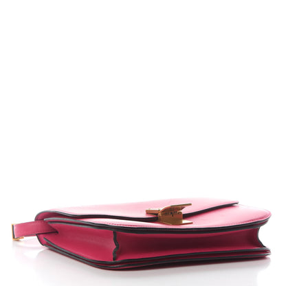 Celine Box Calfskin Medium Classic Box Flap Bag Hibiscus 3 of 9
