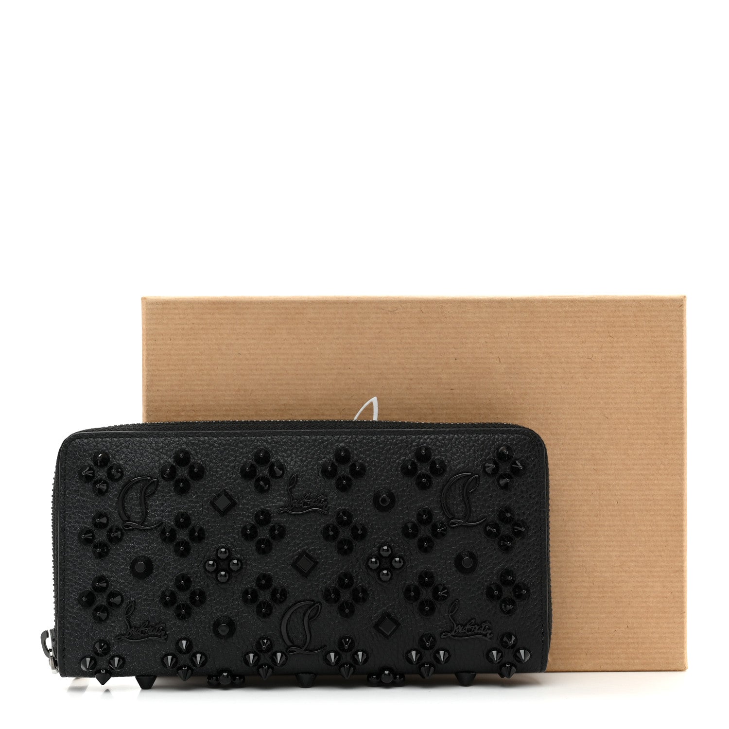 Christian Louboutin Calfskin Loubinthesky Panettone Wallet Black 7 of 7