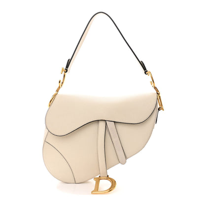 Christian Dior Grained Calfskin Saddle Bag White 1 of 18