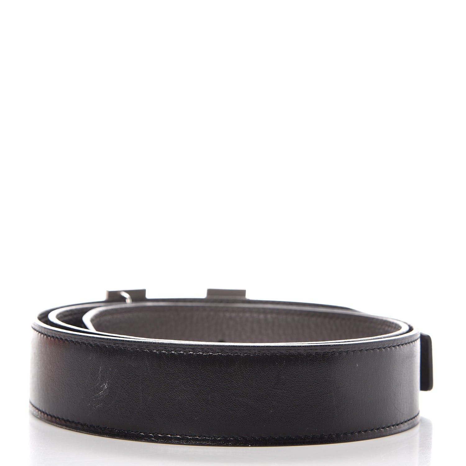Hermes Box Togo 32mm H Belt 85 Black Etain 3 of 11