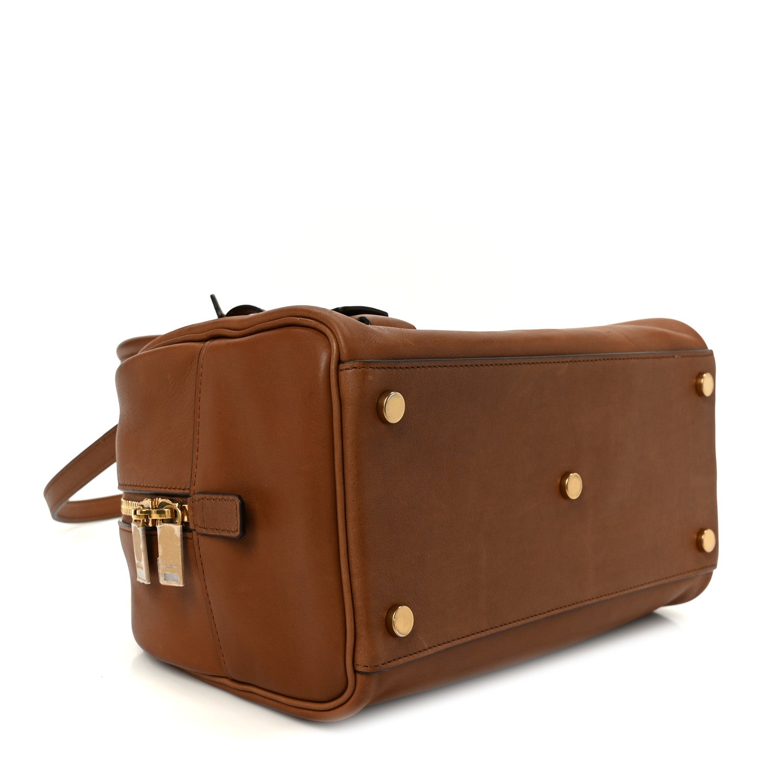 Saint Laurent Calfskin Small Sac De Jour Boston Handle Toasted Brown 4 of 11