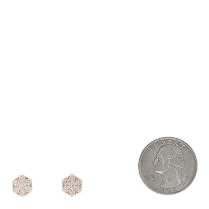 Van Cleef & Arpels 18K Rose Gold Diamond Fleurette Earrings 2 of 5