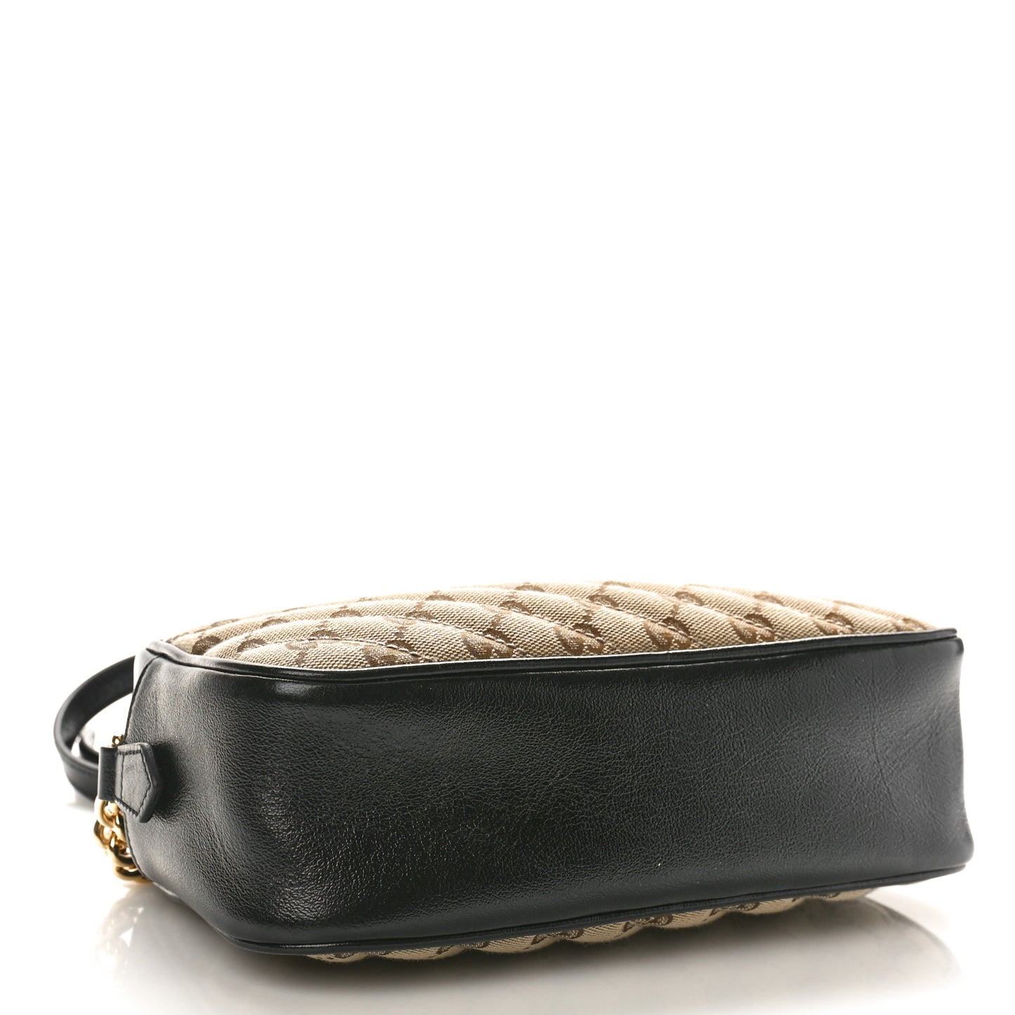 Monogram Matelasse Diagonal Small GG Marmont Chain Shoulder Bag Beige Black