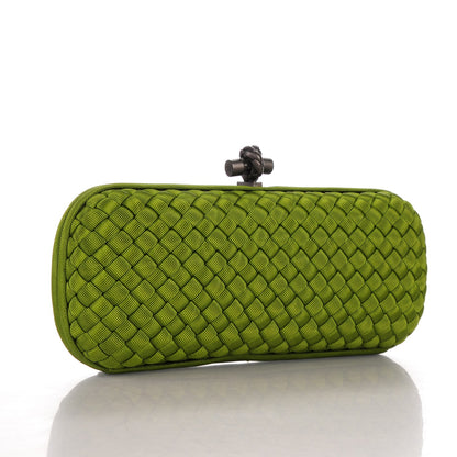Bottega Veneta Silk Faille Intrecciato Knot Clutch 3 of 6