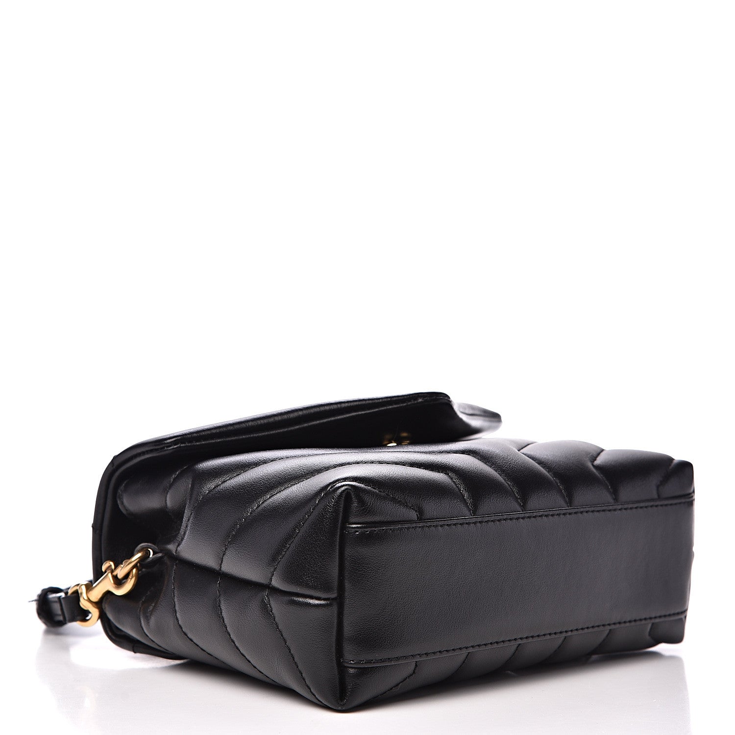Saint Laurent Calfskin Y Quilted Monogram Toy Loulou Crossbody Bag Black 3 of 11