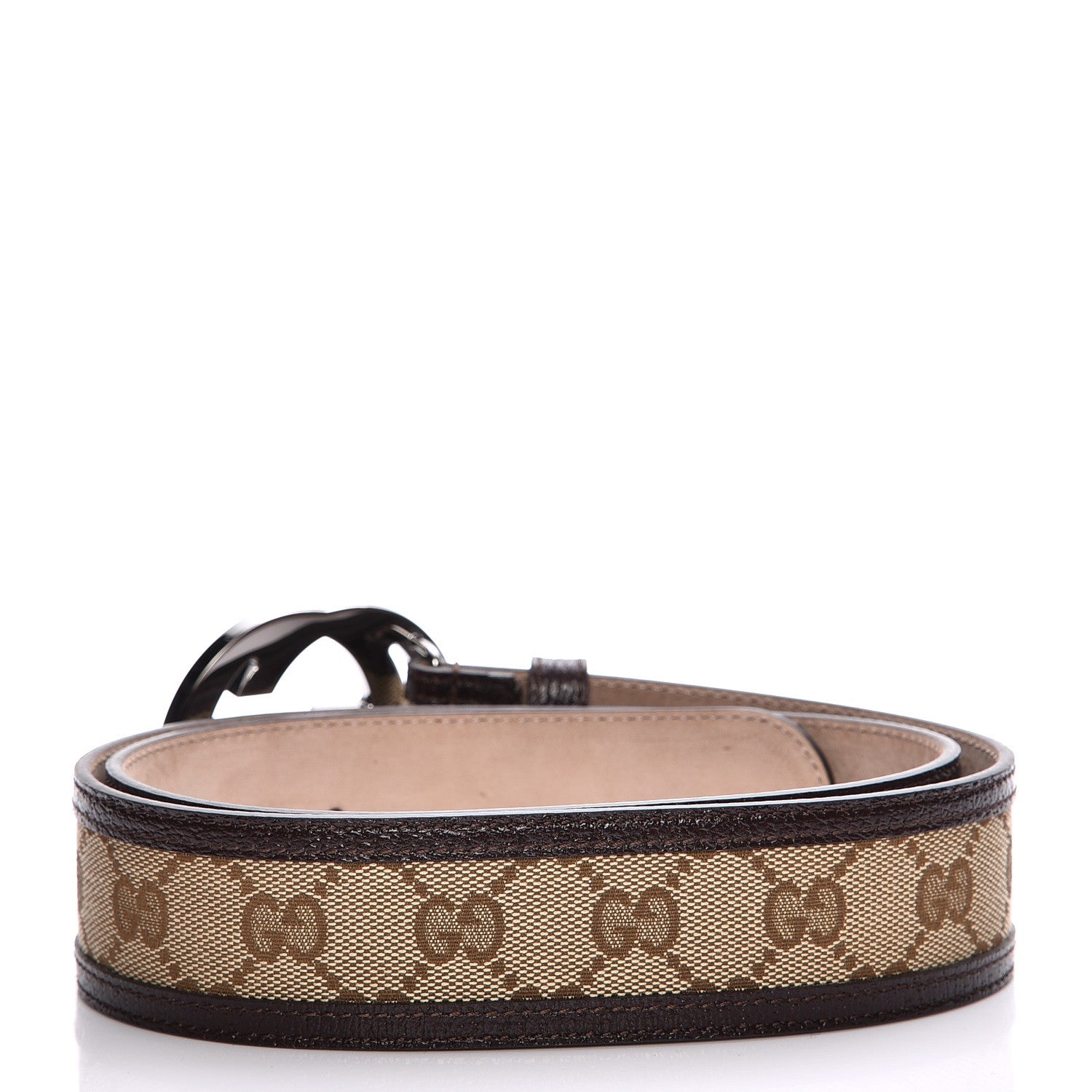 Gucci Monogram Interlocking G Belt 85 34 Dark Brown 3 of 6