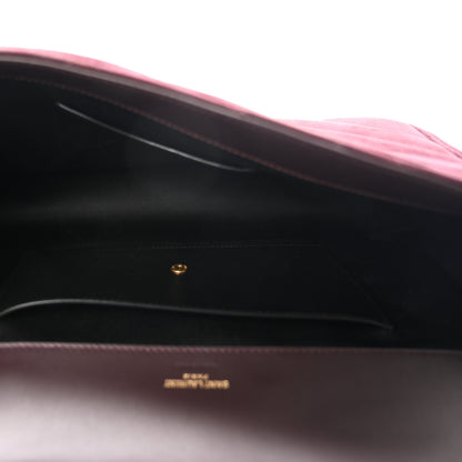 Saint Laurent Suede Chevron Quilted Medium LouLou Smoky Burgundy 6 of 12