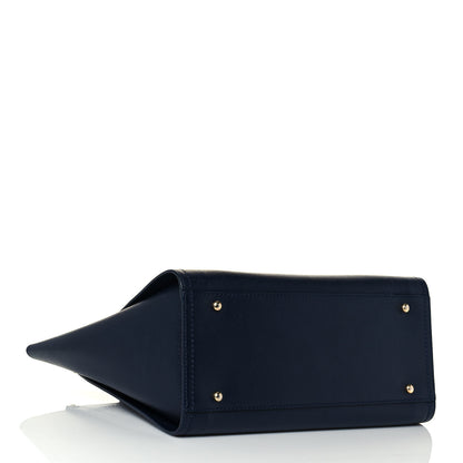 Chanel Caviar Small Studded Deauville Tote Blue 4 of 15