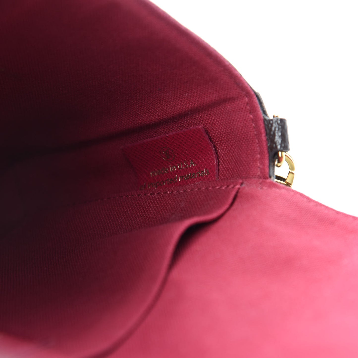 Monogram Pochette Felicie Chain Wallet Fuchsia