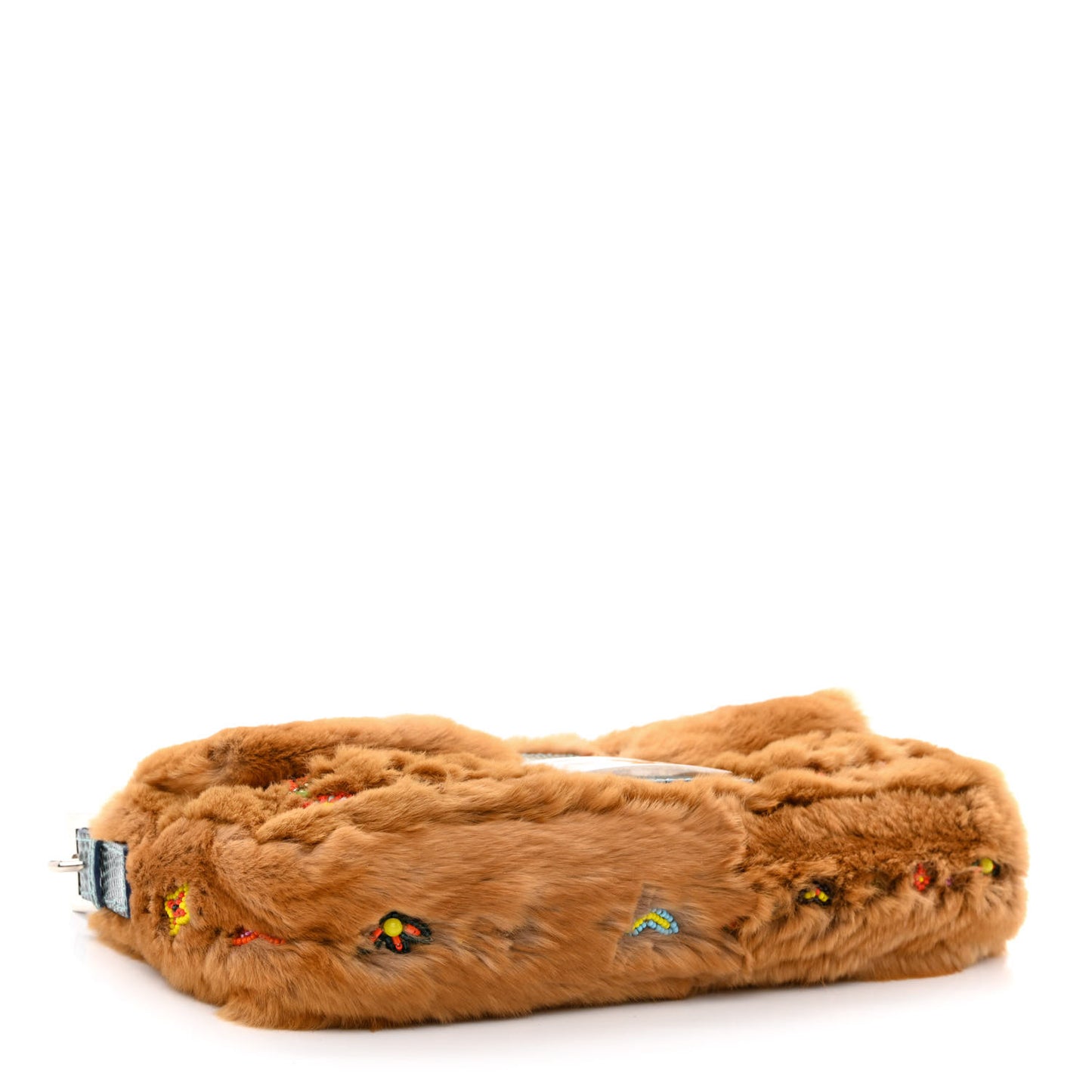 Fur Lizard Beaded Baguette Brown Multicolor