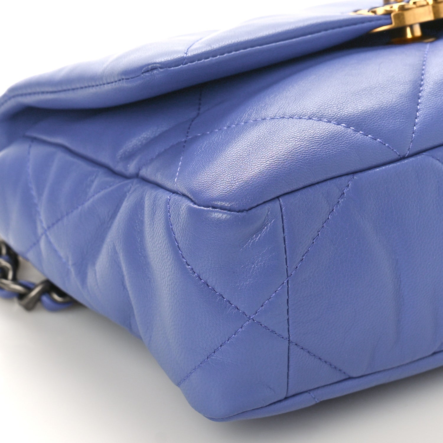 Chanel Lambskin Quilted Medium Chanel 19 Flap Light Purple 8 of 9