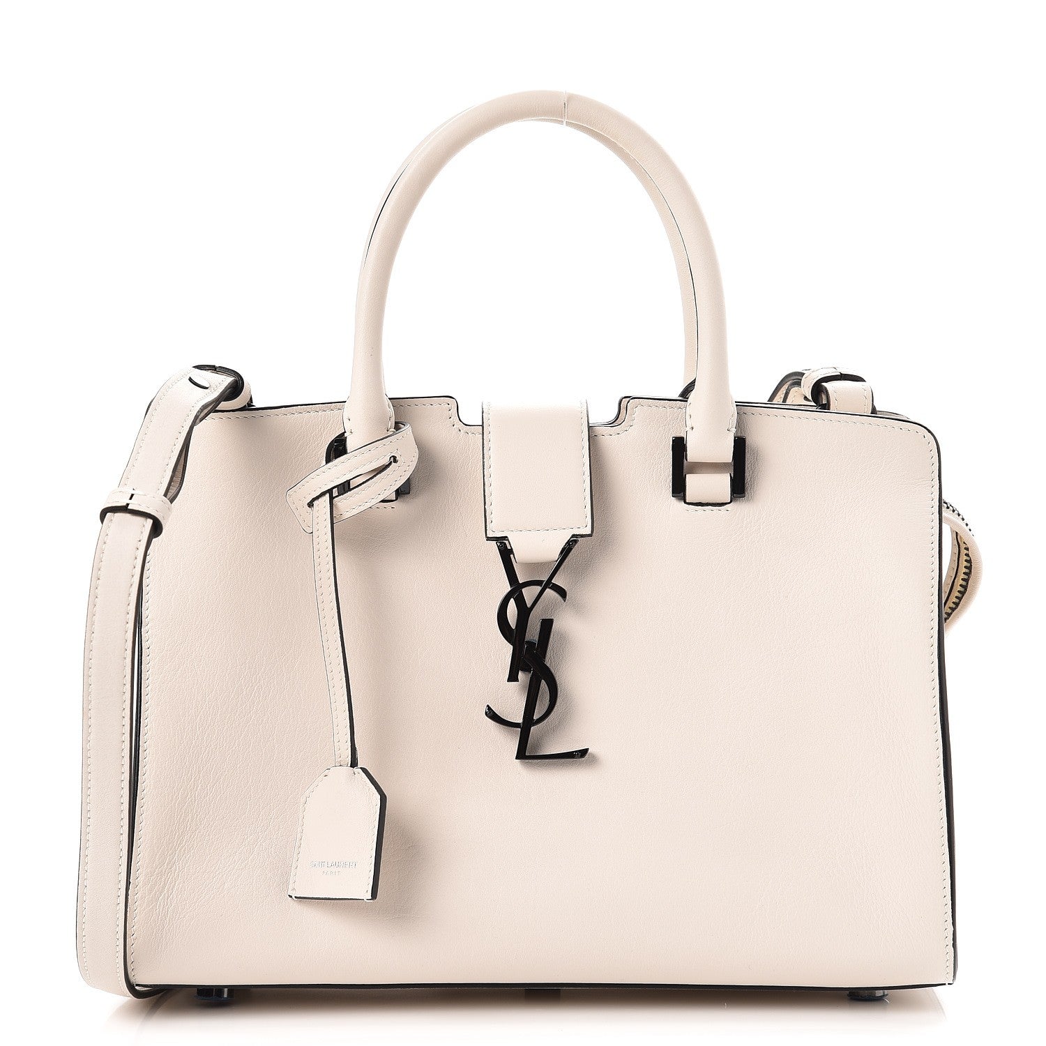Saint Laurent Calfskin Monogram Baby Cabas Dove White 1 of 8