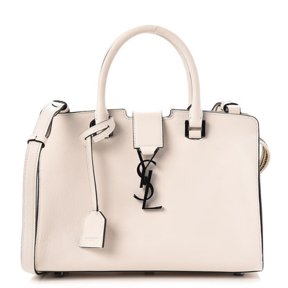 Saint Laurent Calfskin Monogram Baby Cabas Dove White 1 of 8