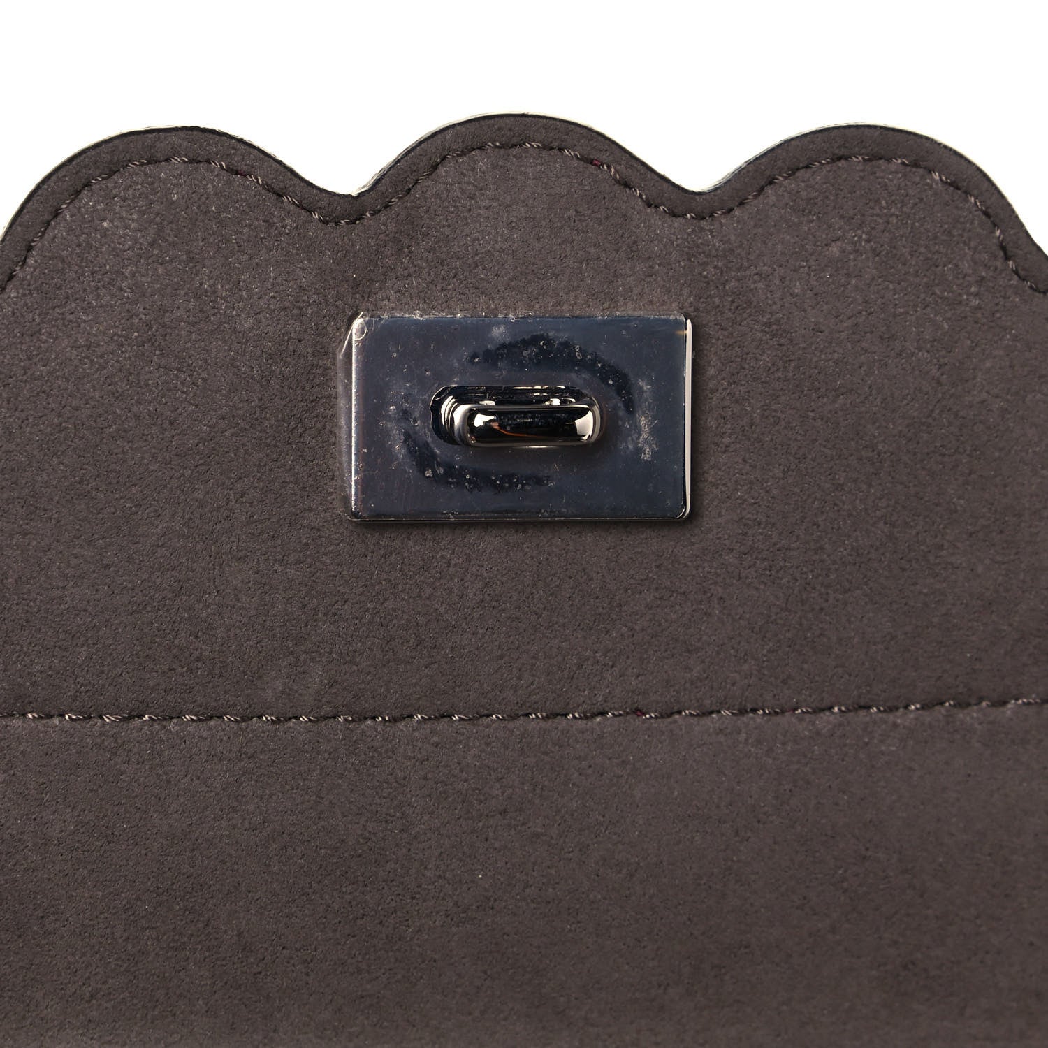Fendi Vitello Century Pearl Bi-Color Scalloped Mini Back to School Backpack Amarone Black Cherry 15 of 15