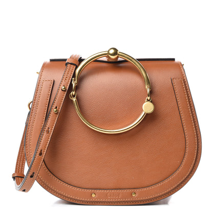 Chloe Calfskin Suede Medium Nile Bracelet Bag Caramel 1 of 10