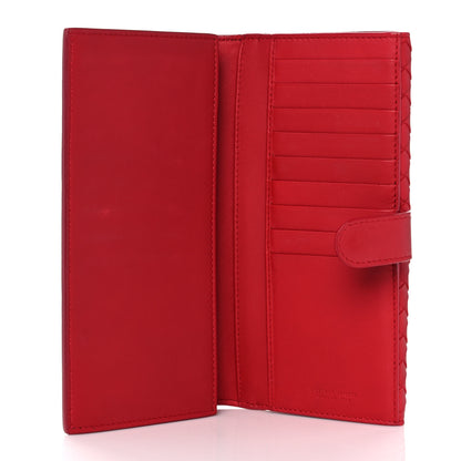 Bottega Veneta Nappa Intrecciato Continental Flap Wallet China Red 5 of 10