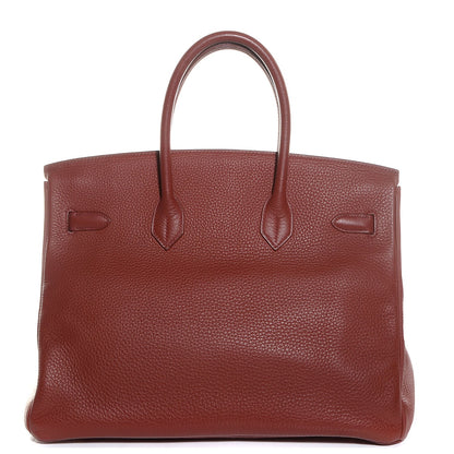 Hermes Taurillon Clemence Birkin 35 Brique 4 of 25