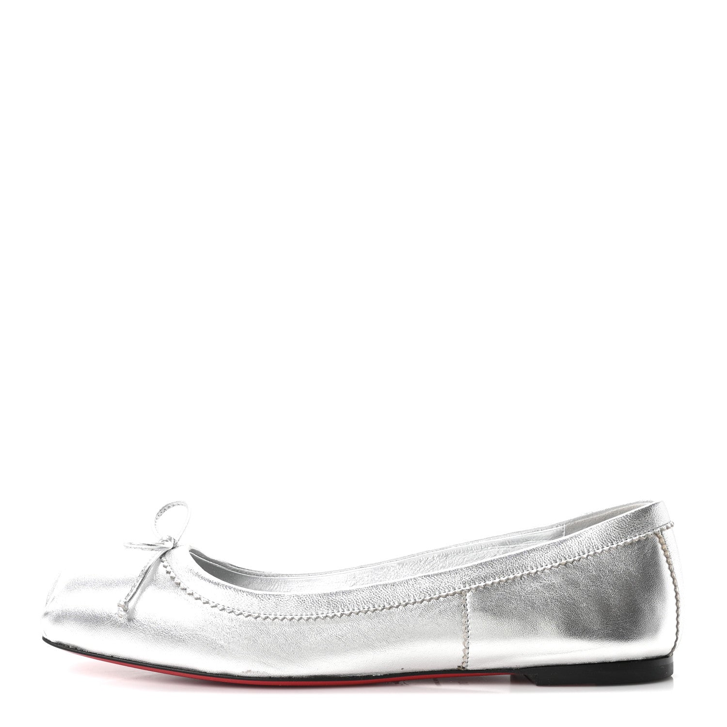 Christian Louboutin Nappa Mamadrague Flats 39 Silver 1 of 8