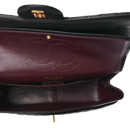 Chanel Lambskin Quilted Jumbo Double Flap Black 5 of 10