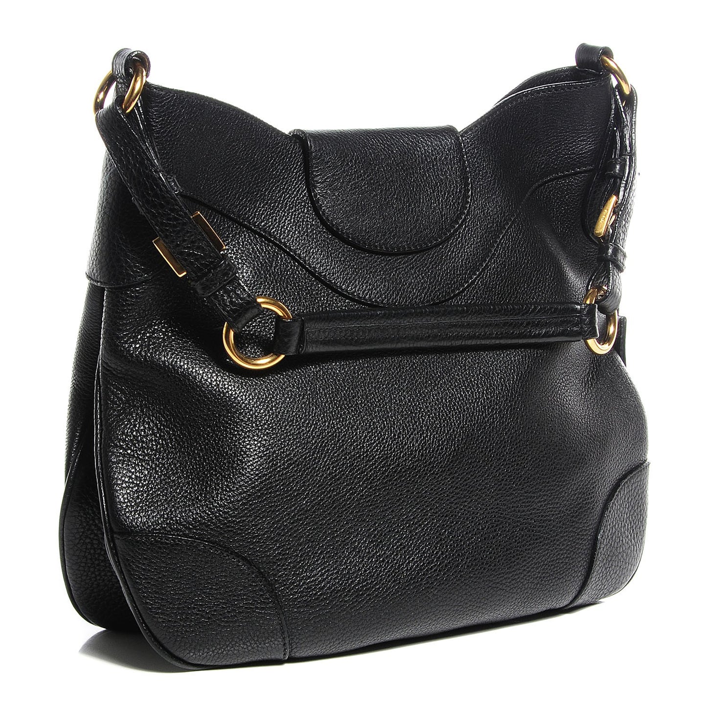 Vitello Daino Pushlock Hobo Black