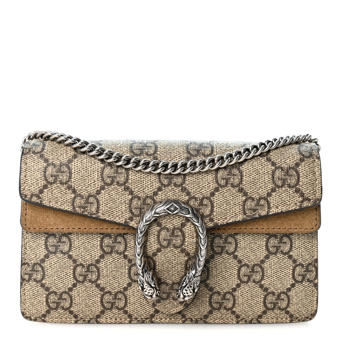 Gucci GG Supreme Monogram Super Mini Dionysus Shoulder Bag Taupe 1 of 10
