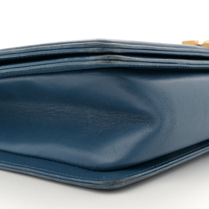 Chanel Lambskin Quilted New Medium Boy Flap Dark Blue 9 of 15