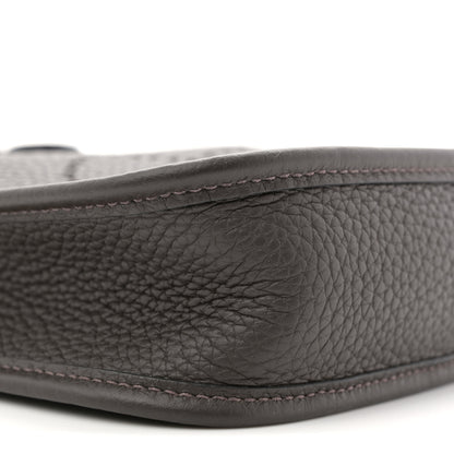 Hermes Taurillon Clemence Amazone Sangle Cavale Evelyne TPM Ebene Gris Pale Etoupe 9 of 10